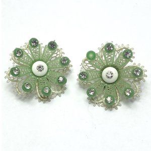 Vintage Western Germany Flower Earrings
